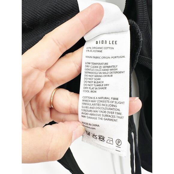 Dion Lee Cut-Out Ribbed Top in Black XS NWT - Picture 3 of 9